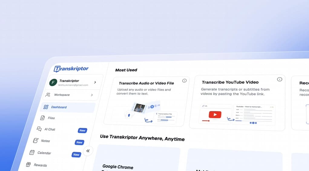 Transkriptor screenshot 6