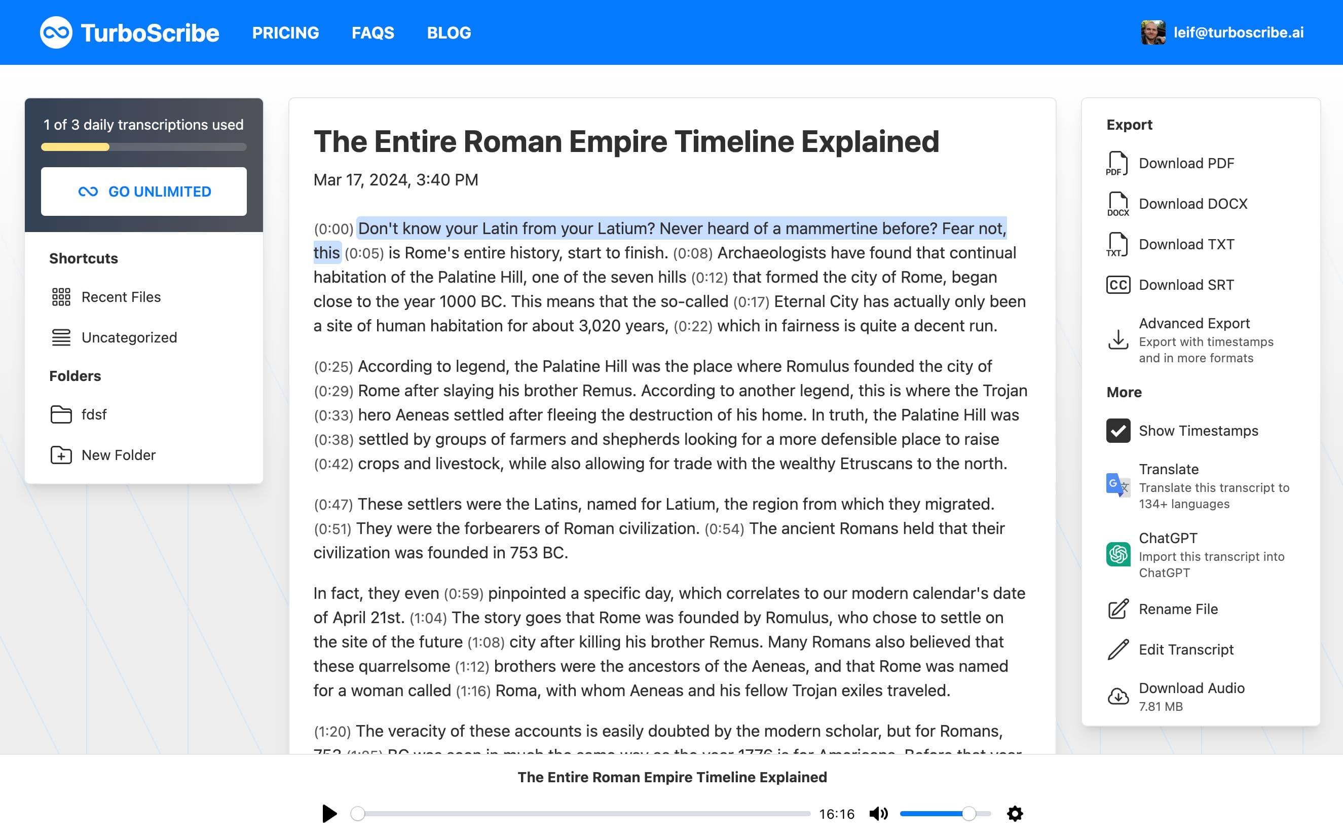 TurboScribe screenshot 5