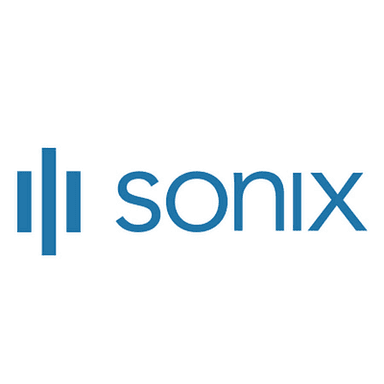 Sonix Logo — AI Transcription Platform for Audio and Video Sonix official logo, AI transcription platform for converting audio and video into editable text with captions