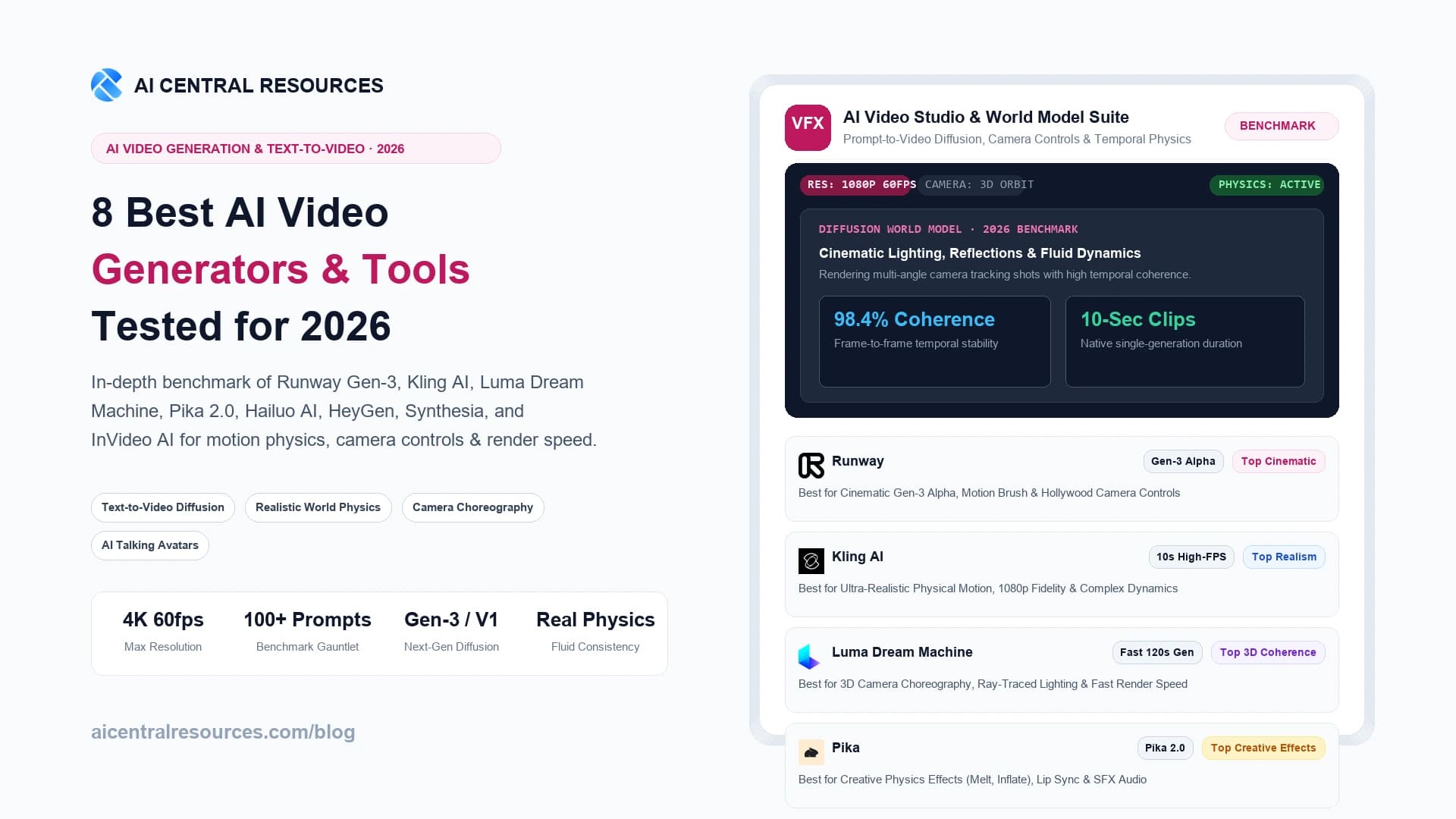 8 Best AI Video Generators in 2026 (Runway vs Luma vs Kling vs Pika)