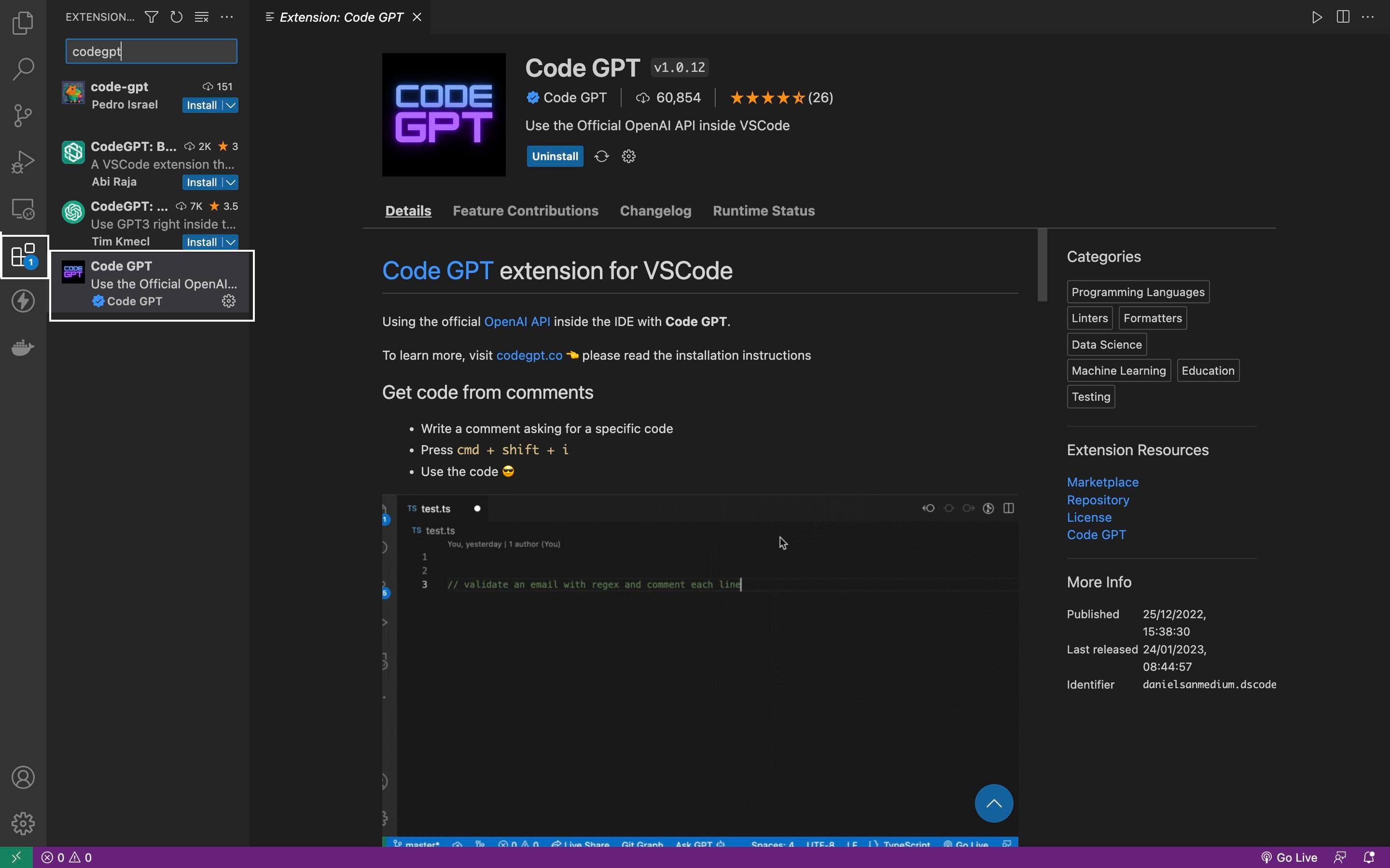 CodeGPT screenshot 6